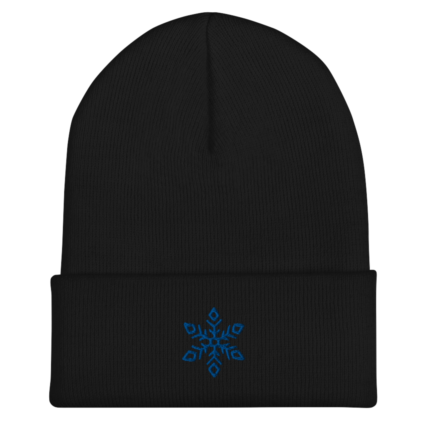 Snowflake Beanie - Black/Blue
