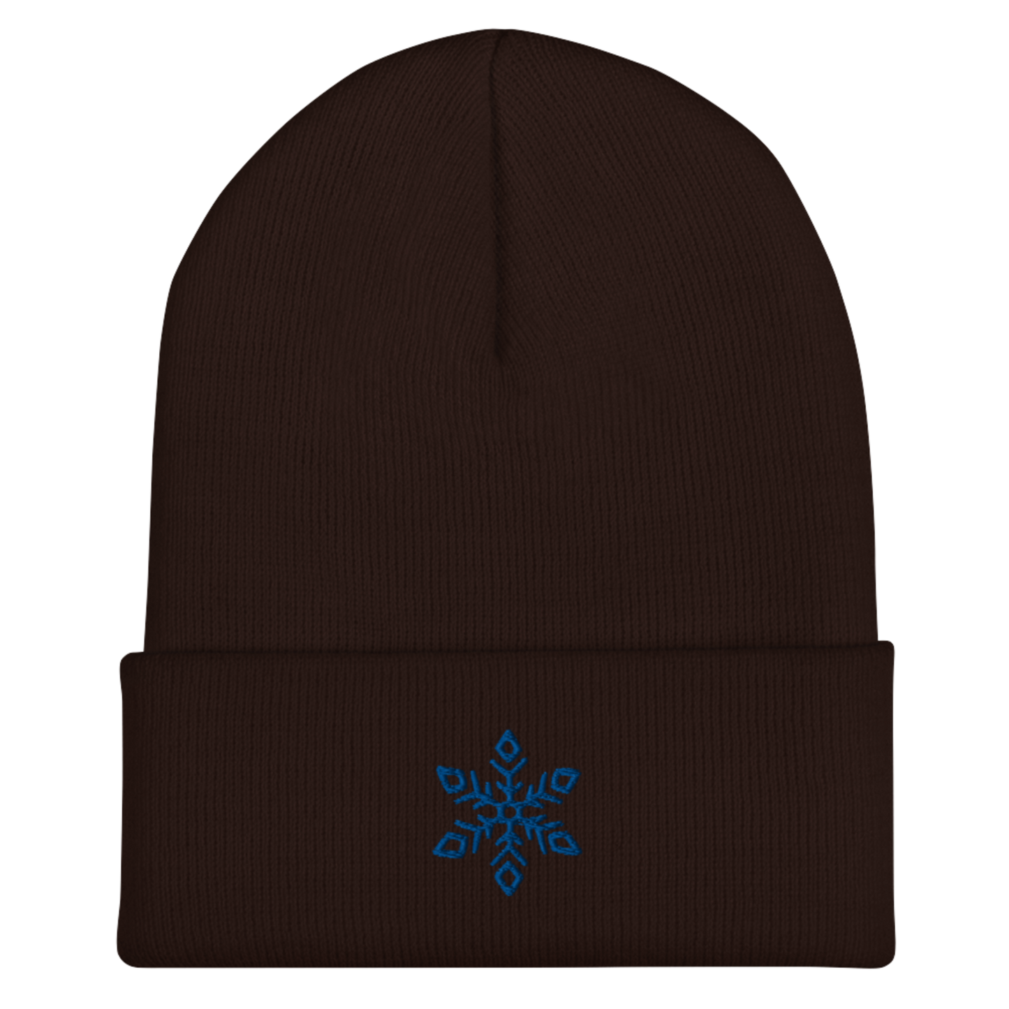 Snowflake Beanie - Brown/Blue