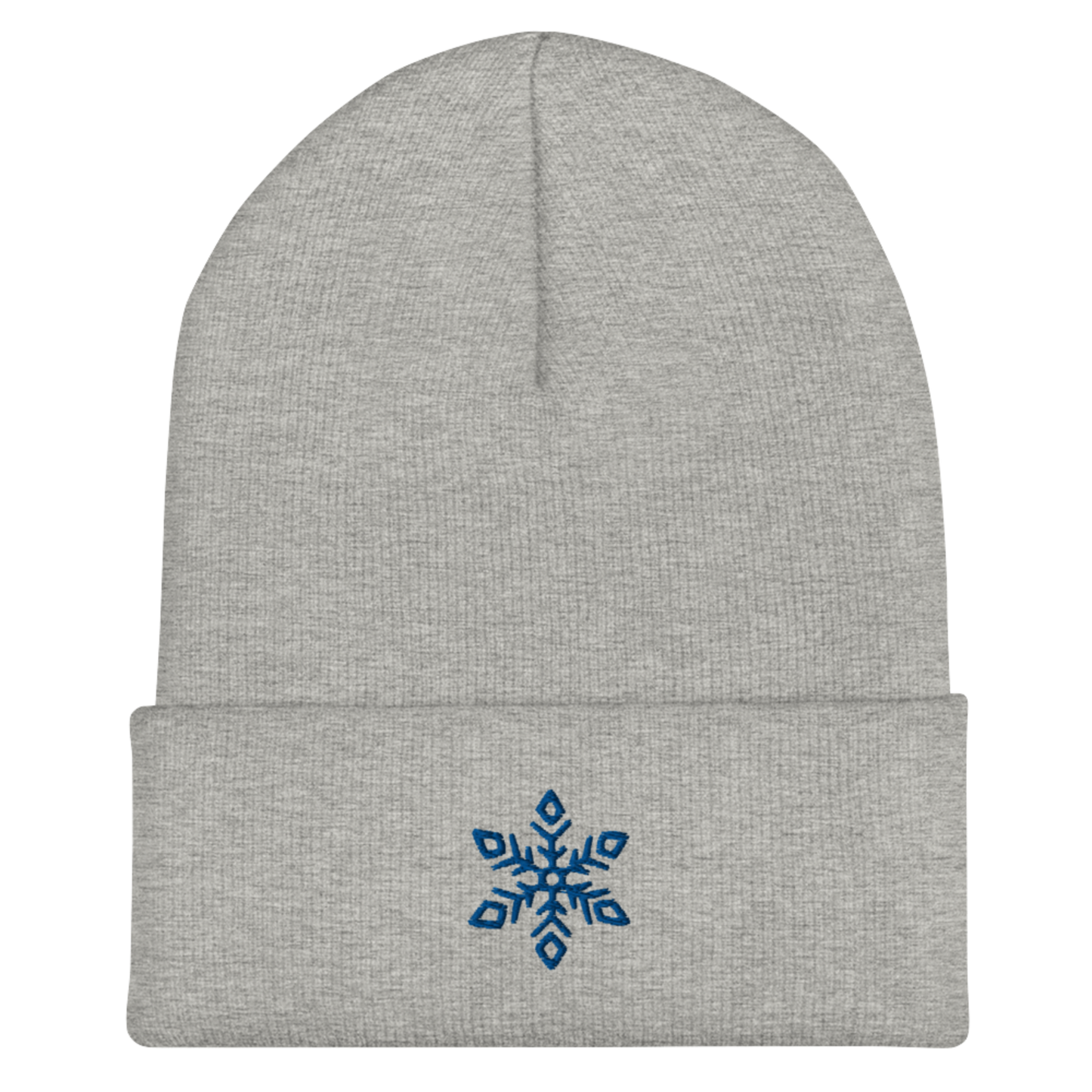 Snowflake Beanie - Heather Grey/Blue