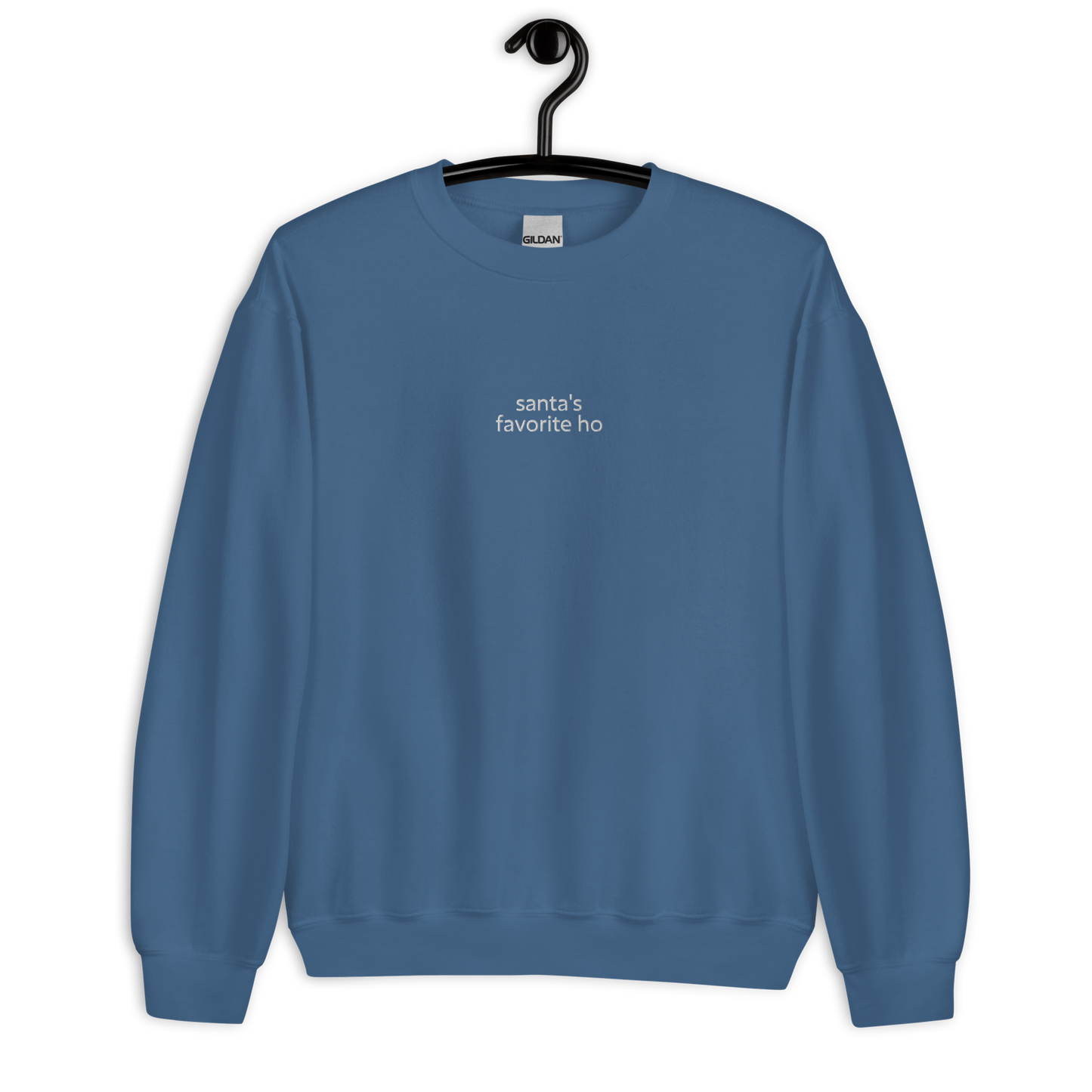 Santa's favorite ho - Indigo Blue/White Sweater
