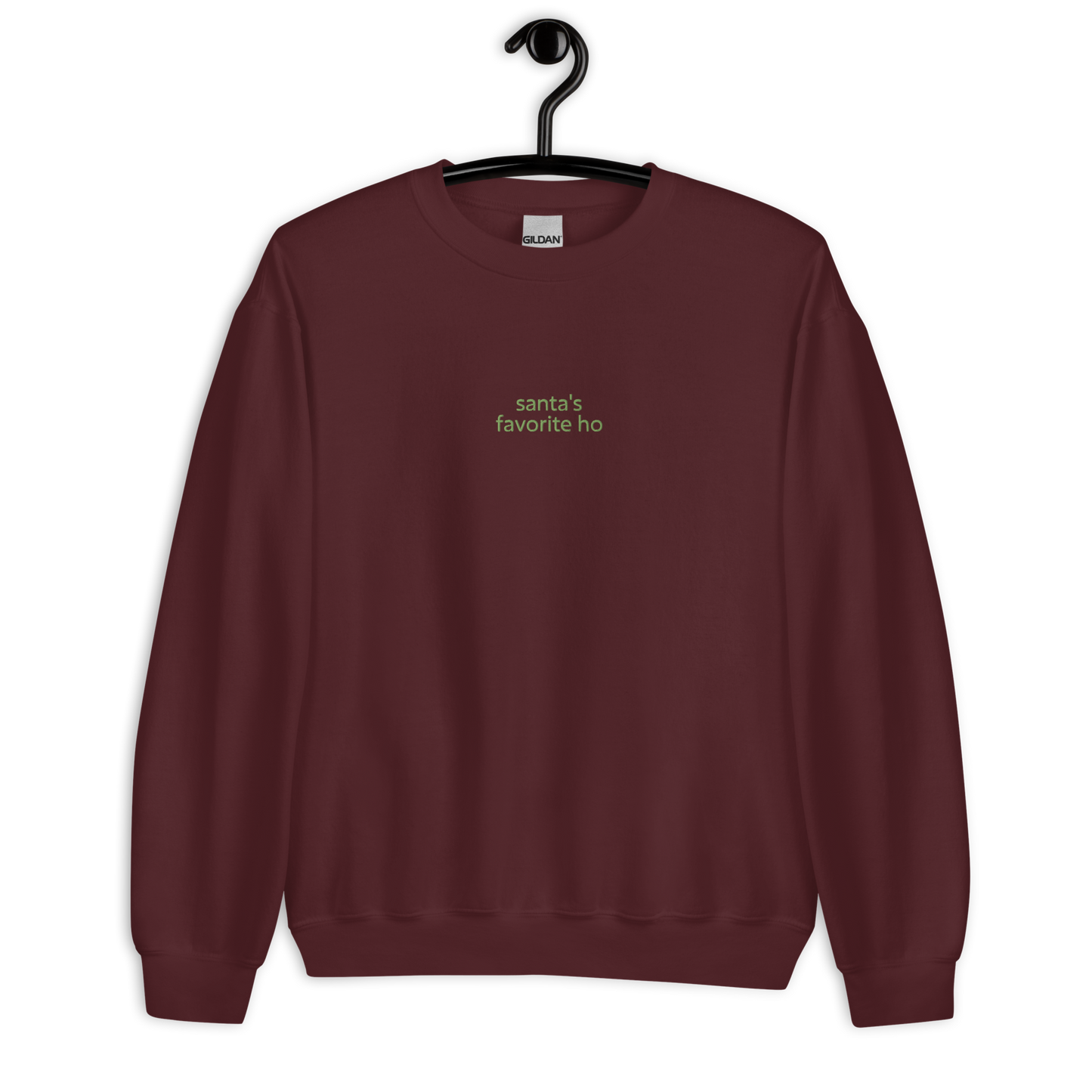 Santa's favorite ho - Maroon/Military Green Sweater
