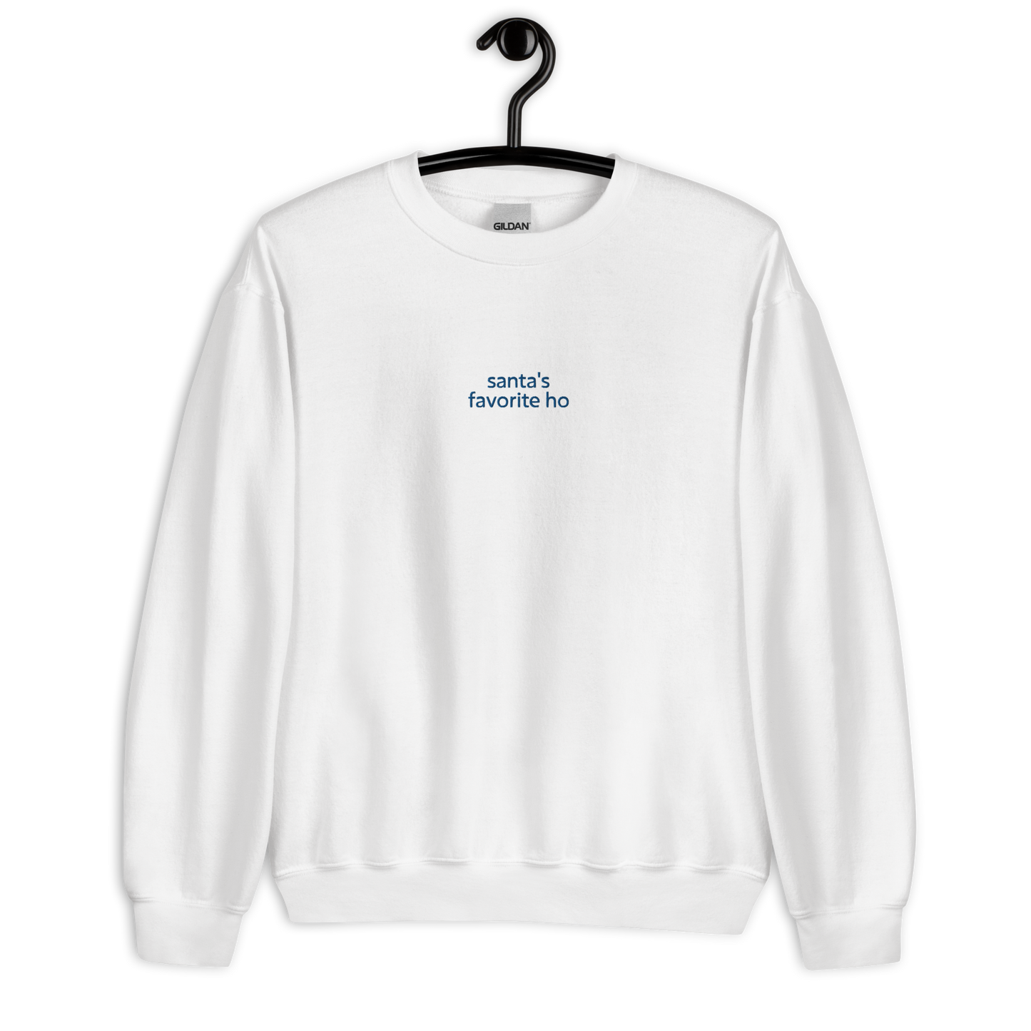Santa's favorite ho - White/Indigo Blue Sweater