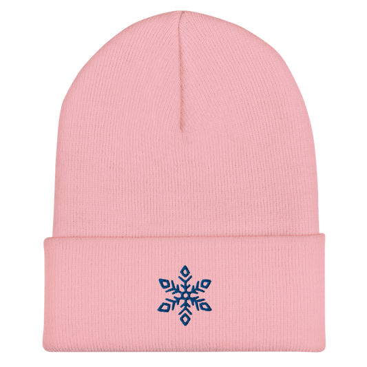 Snowflake Beanie - Baby Pink/Blue