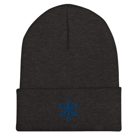 Snowflake Beanie - Dark Grey/Blue