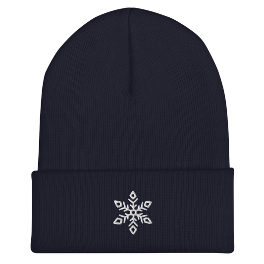 Snowflake Beanie - Navy/White