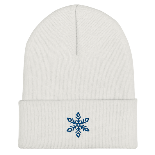 Snowflake Beanie - White/Blue