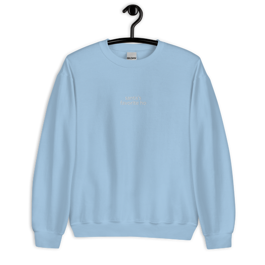 Santa's favorite ho - Light Blue/White Sweater