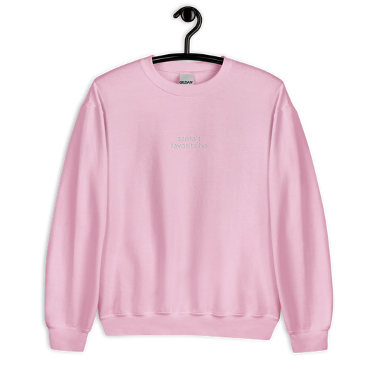 Santa's favorite ho - Light Pink/White Sweater