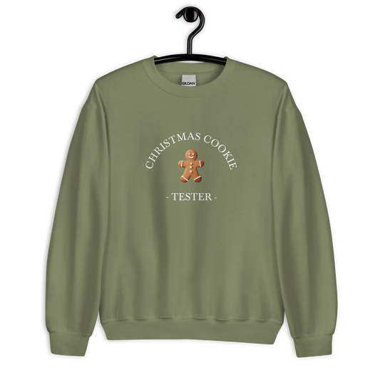 Cookie Tester - Military Green/White Sweater