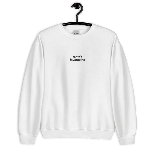 Santa's favorite ho - White/Black Sweater