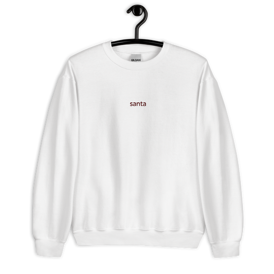 Santa - White/Maroon Sweater