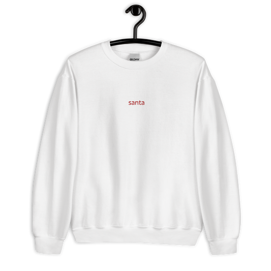 Santa - White/Red Sweater