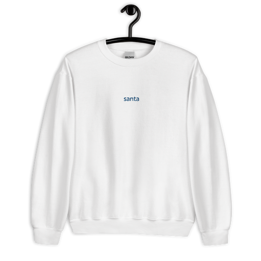 Santa - White/Indigo Blue Sweater